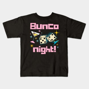 Retro Bunco Night Martini Dice Kids T-Shirt